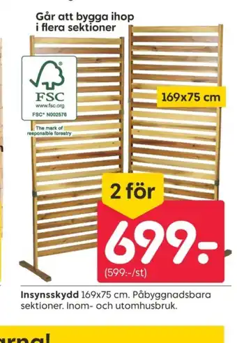 Rusta Hammenhögs insynsskydd erbjuda