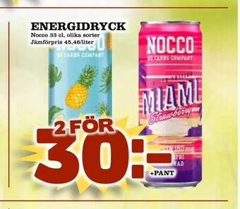 Bonum Matmarknad Energidryck erbjuda
