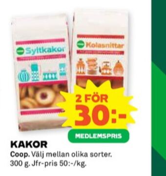 Stora Coop Coop småkakor erbjuda