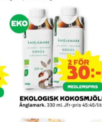 Stora Coop Änglamark kokosmjölk erbjuda