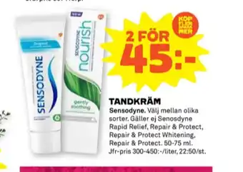 Stora Coop Sensodyne tandkräm erbjuda