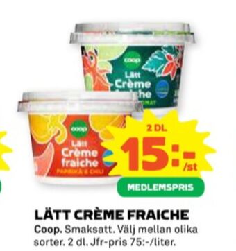 Stora Coop Coop crème fraiche erbjuda