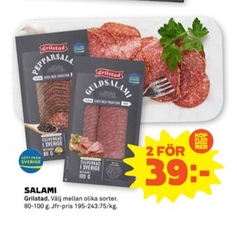 Stora Coop Grilstad salami erbjuda