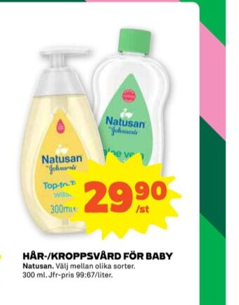 Stora Coop Natusan baby babytvål erbjuda
