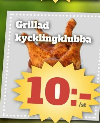Bonum Matmarknad Grillad kycklingklubba erbjuda