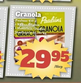 Bonum Matmarknad Granola erbjuda