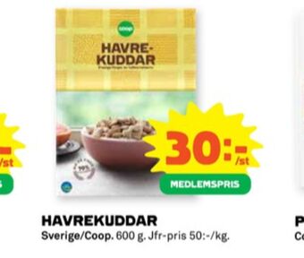 Stora Coop Havrekuddar frukostprodukt erbjuda