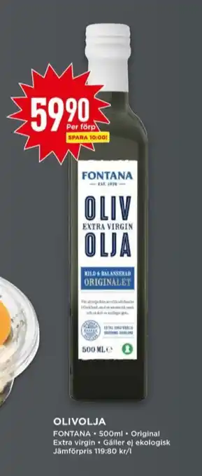 Willys Fontana olivolja erbjuda
