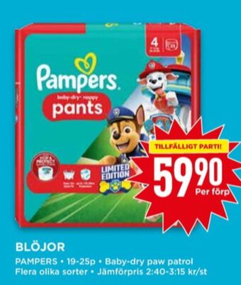 Willys Pampers blöjor erbjuda