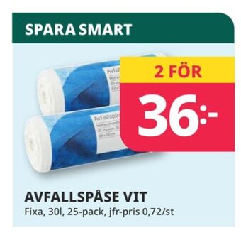 Tempo Fixa avfallspåsar erbjuda