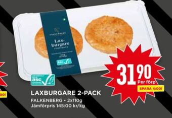 Willys Falkenberg seafood laxburgare erbjuda