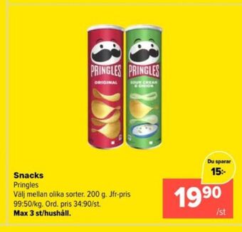 Coop Extra Pringles chips erbjuda
