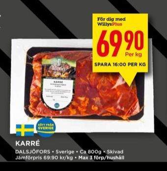 Willys Dalsjöfors karré erbjuda