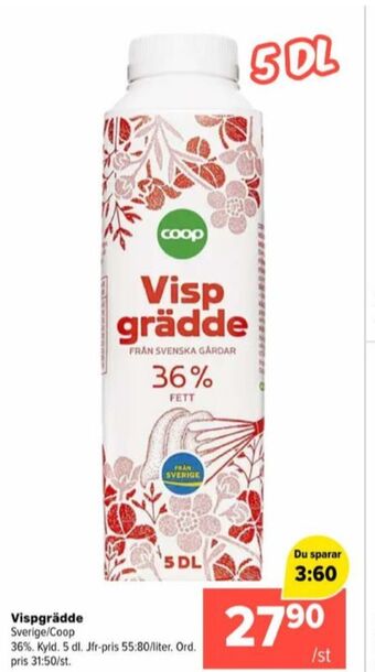 Coop Extra Coop vispgrädde erbjuda