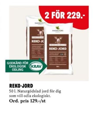Blomsterlandet Reko-jord plantjord erbjuda