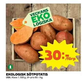 Coop Extra Ekologisk sötpotatis erbjuda