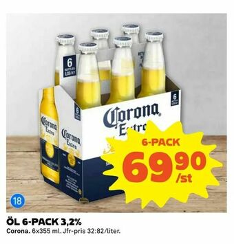 Öl 6-pack 3,2%