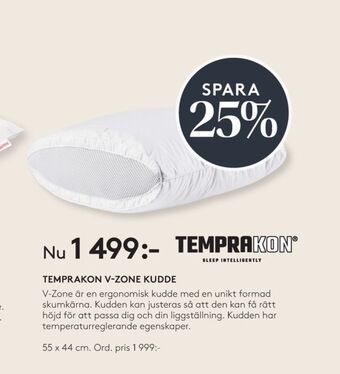 Seng Temprakon huvudkudde erbjuda
