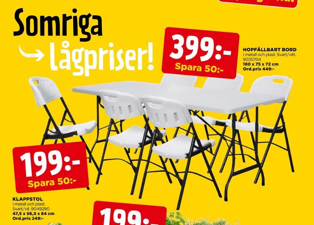 Campingbord erbjudande hos Jem&Fix