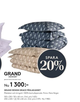 Seng Grand design bäddset erbjuda