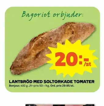 Coop Forum Lantbröd med soltorkade tomater erbjuda