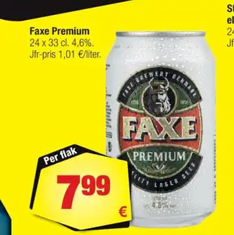Calle Faxe premium öl erbjuda
