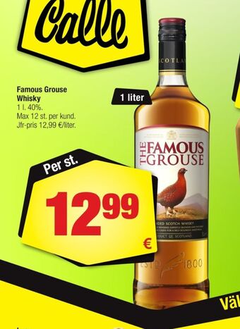 Calle The famous grouse whisky erbjuda