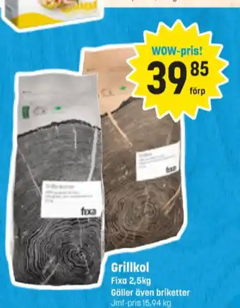 Eurocash Fixa grillkol/briketter erbjuda