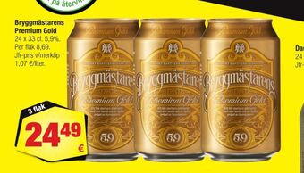 Calle Bryggmästarens premium gold öl erbjuda