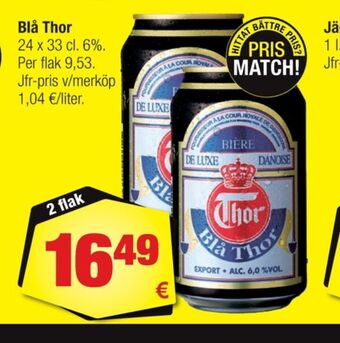 Calle Blå thor öl erbjuda
