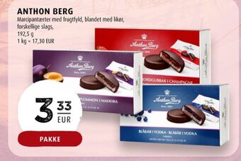 Scandinavian Park Anthon berg marsipantårtor blkåbär i vodka erbjuda