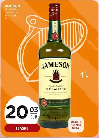 Scandinavian Park Jameson whisky erbjuda