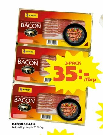 Coop Extra Bacon 3-pack erbjuda