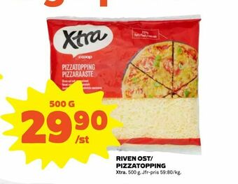 Coop Extra Riven ost/ pizzatopping erbjuda