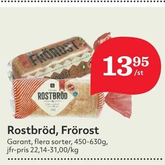 Rostbröd, Frörost
