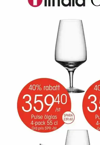 Pulse ölglas 4-pack 55 cl