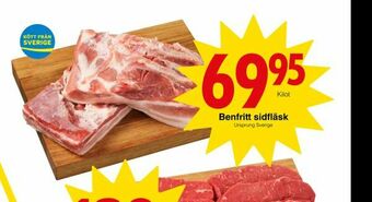 Matöppet Benfritt sidfläsk erbjuda