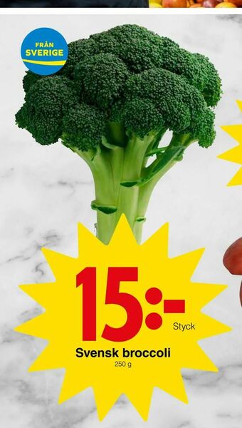 Matöppet Svensk broccoli erbjuda