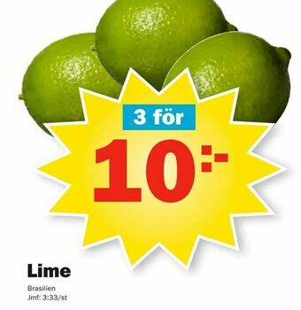 Pekås Lime erbjuda