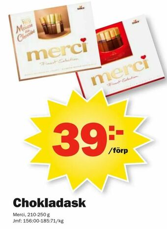 Pekås Chokladask erbjuda