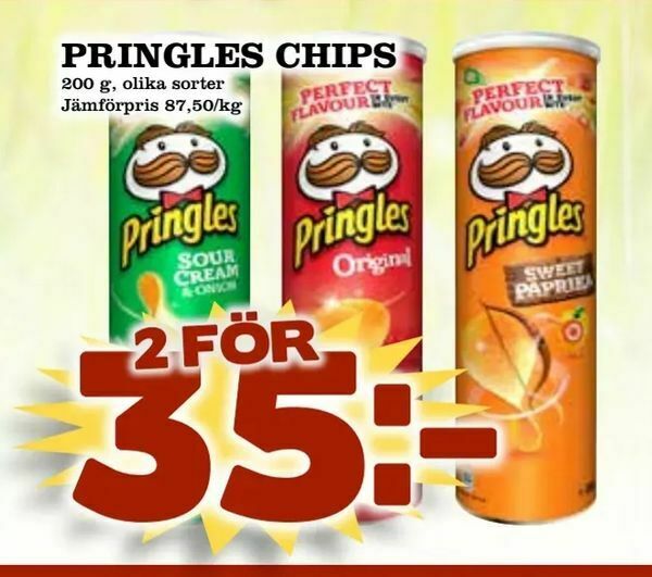 Pringles chips erbjudande hos Prisma Mat