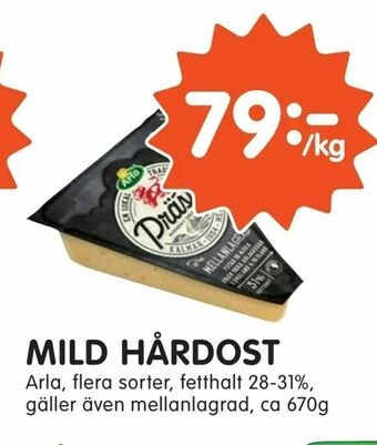 Tempo Mild hårdost erbjuda