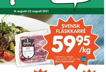 Tempo Svensk fläskkarré erbjuda