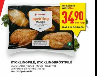 Willys Hemma Kycklingfilé, kycklingbröstfilé erbjuda