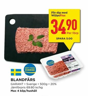 Willys Hemma Blandfärs erbjuda