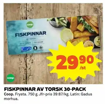Fiskpinnar av torsk 30-pack