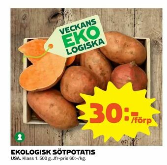 Coop Extra Ekologisk sötpotatis erbjuda