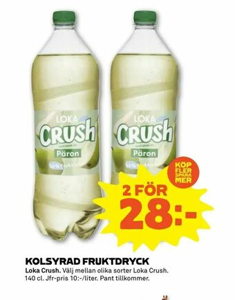 Coop Forum Kolsyrad fruktdryck erbjuda