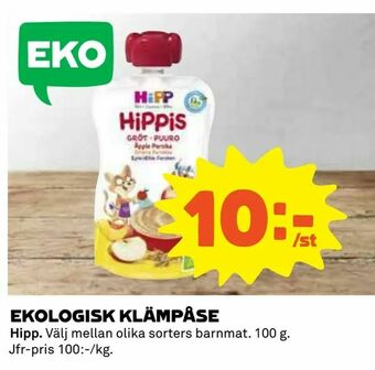 Coop Konsum Ekologisk klämpåse erbjuda