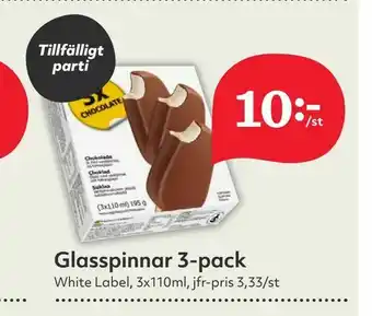Glasspinnar 3-pack
